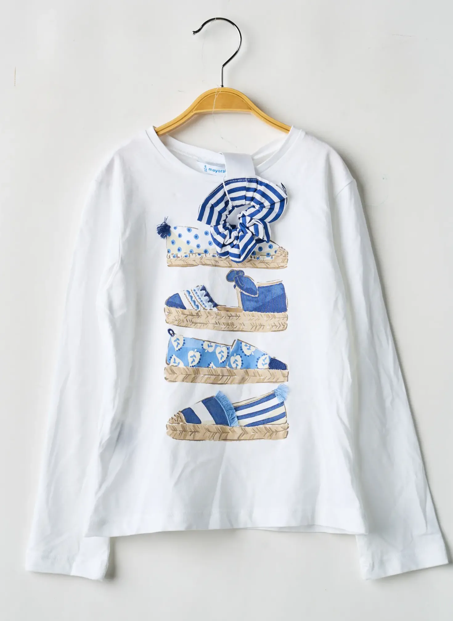 T-shirt Mayoral Blanc Manches Longues