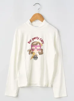 T-shirt Mayoral Blanc Manches Longues