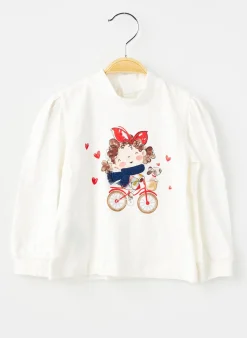 T-shirt Mayoral Blanc Manches Longues