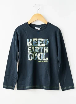 T-shirt Mayoral Bleu Manches Longues