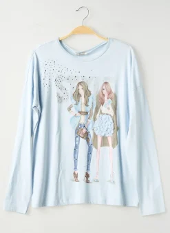 T-shirt Mayoral Bleu Manches Longues