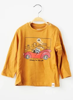 T-shirt Mayoral Marron Manches Longues