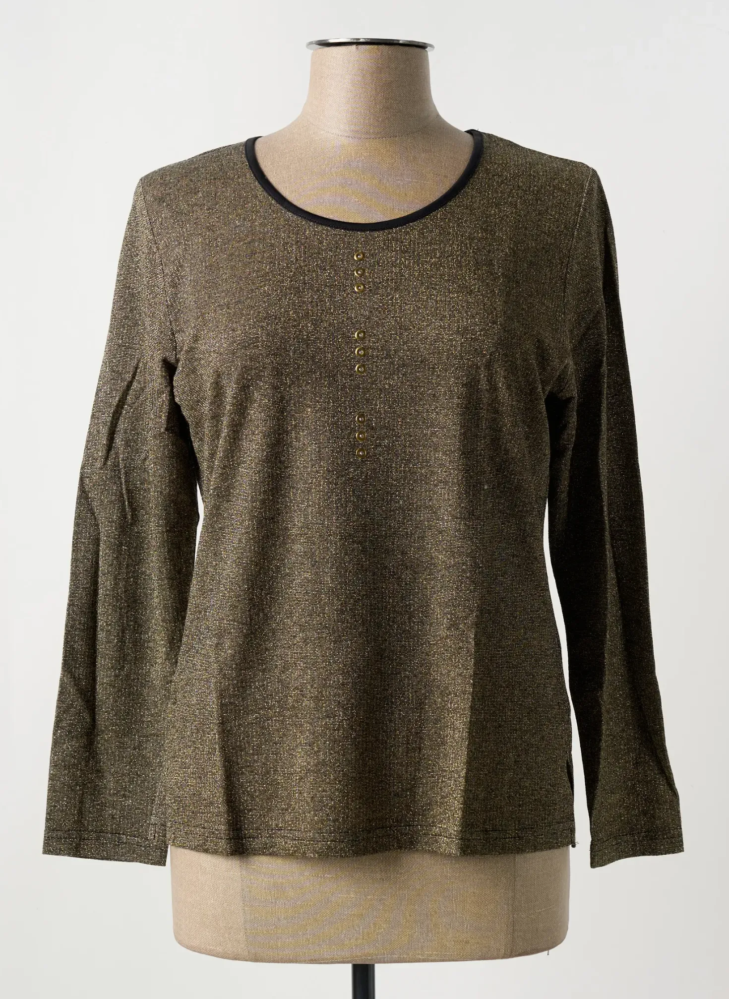 T-shirt Meri & Esca Vert Manches Longues