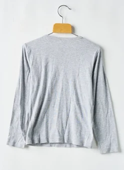 T-shirt Monoprix Gris Manches Longues