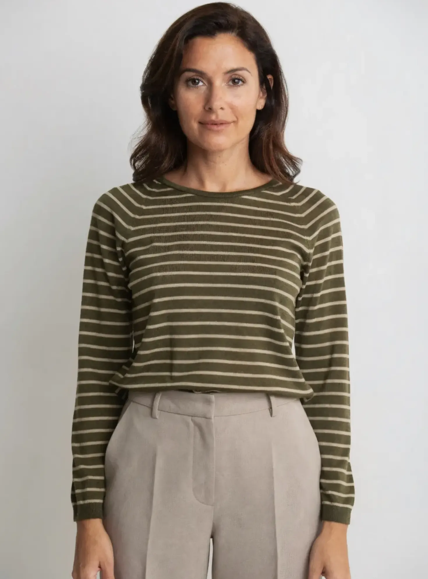 T-shirt Montagut Marron Manches Longues