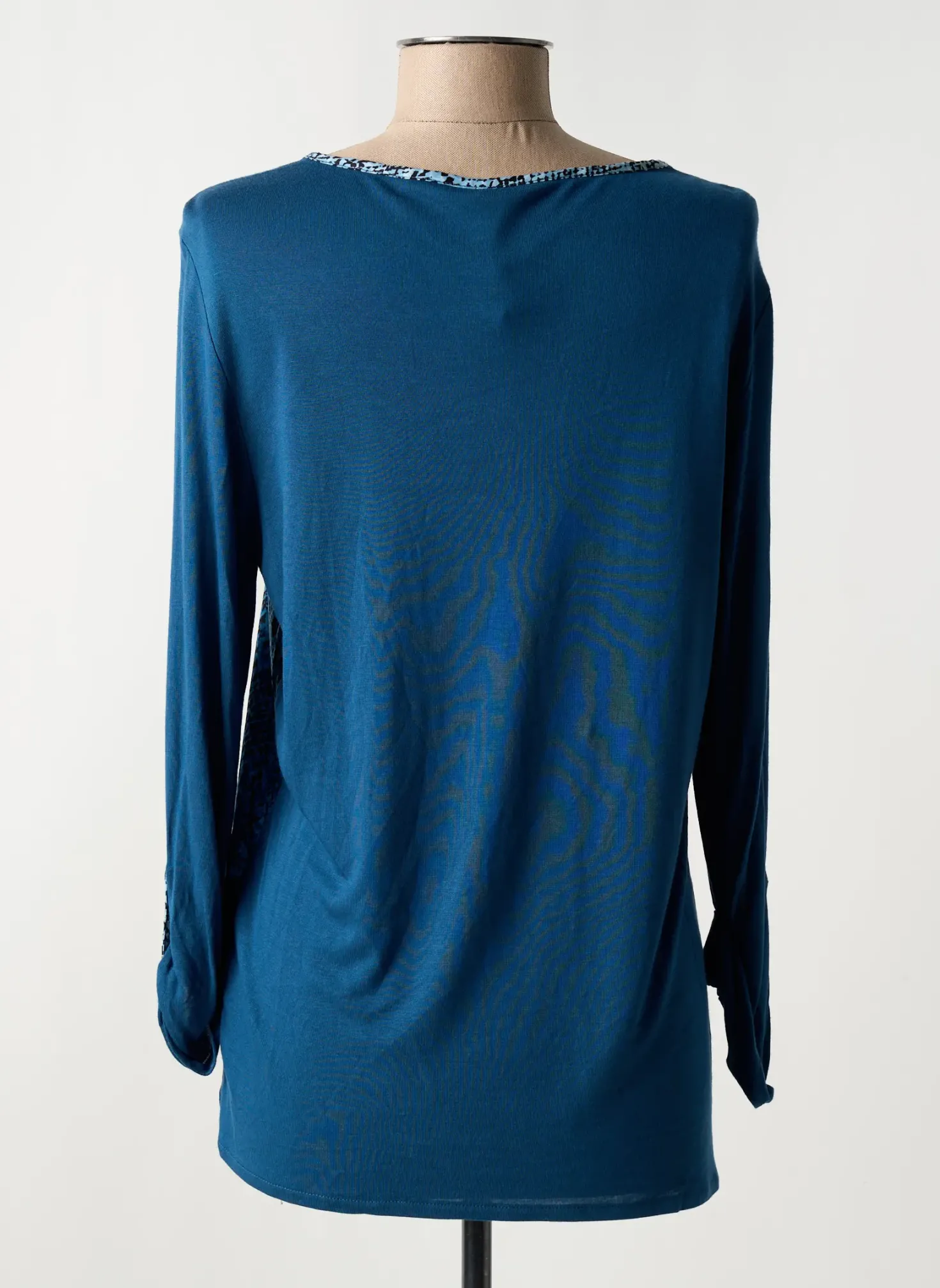T-shirt Olsen Bleu Manches Longues