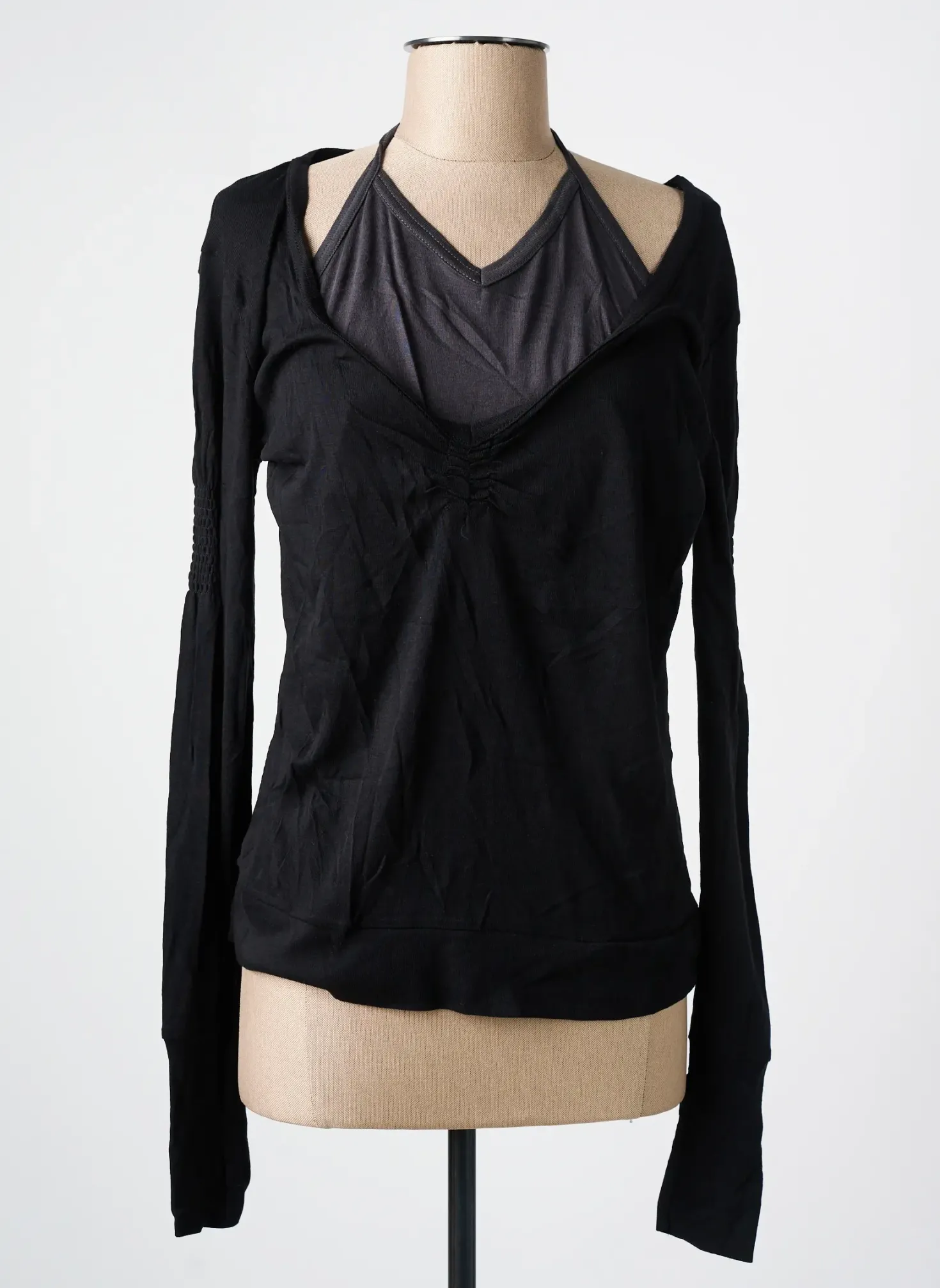 T-shirt Only Noir Manches Longues