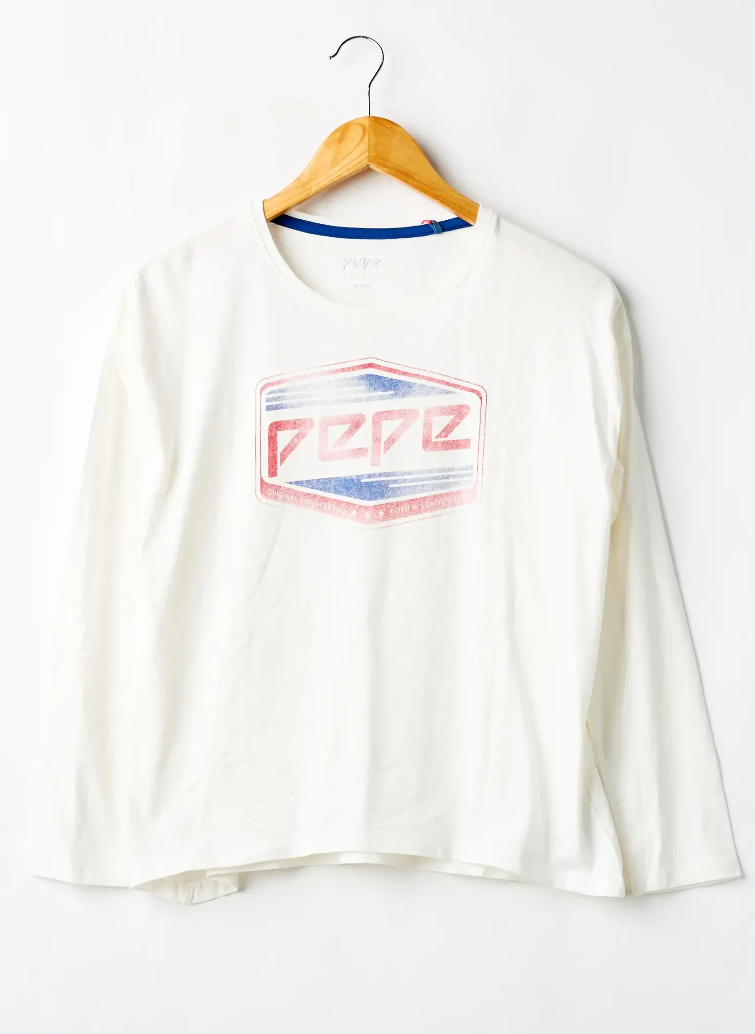T-shirt Pepe Jeans Blanc Manches Longues