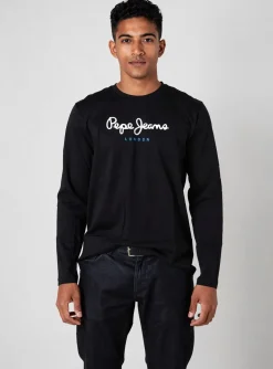 T-shirt Pepe Jeans Noir Manches Longues