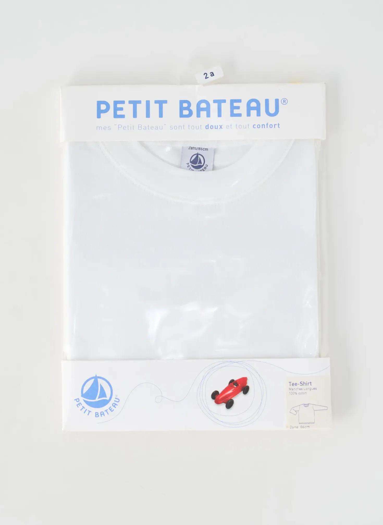 T-shirt Petit Bateau Blanc Manches Longues