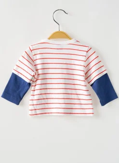 T-shirt Petit Bateau Blanc Manches Longues