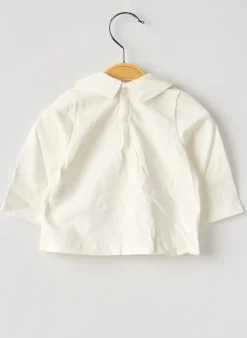 T-shirt Petit Bateau Blanc Manches Longues