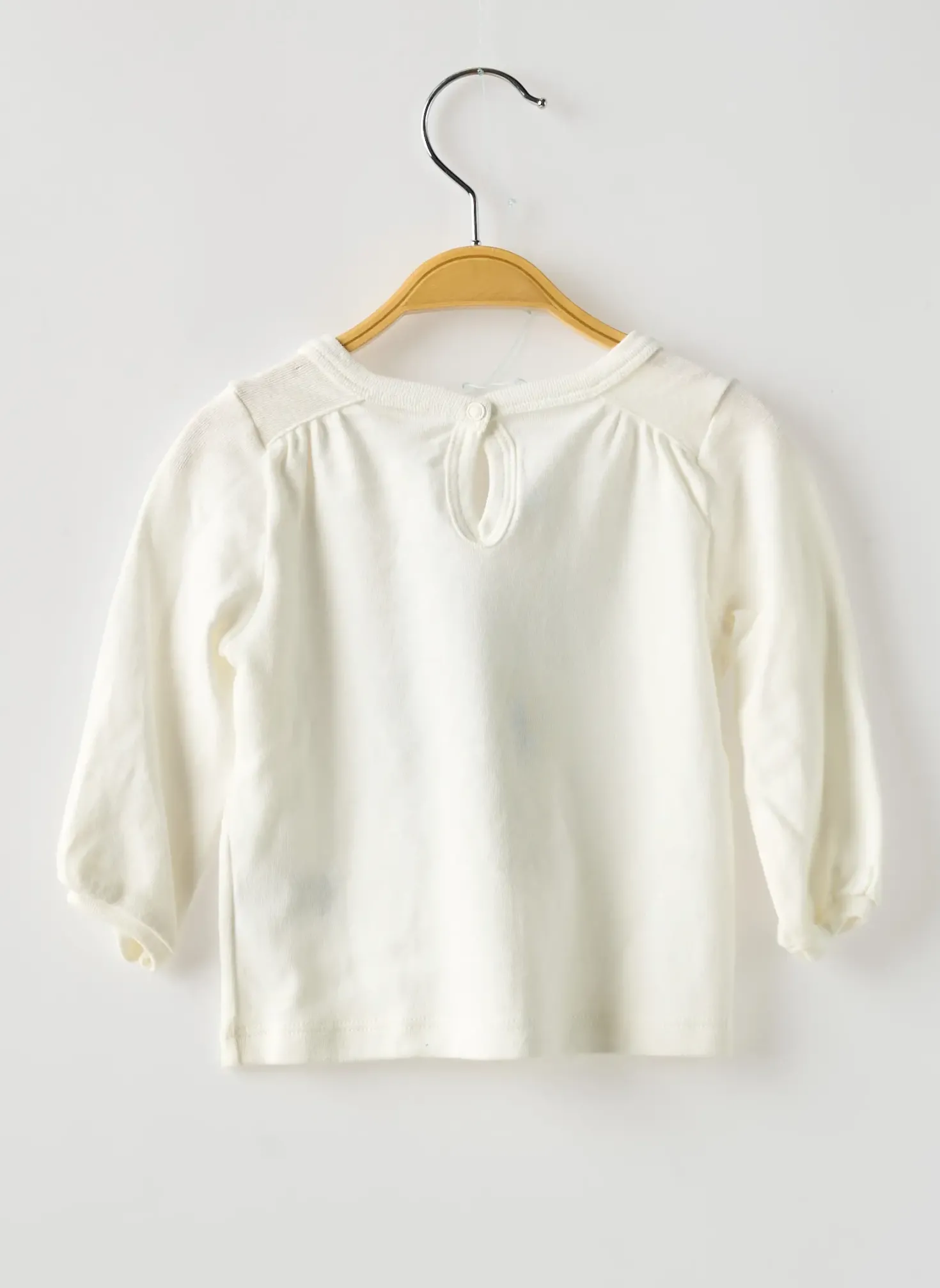 T-shirt Petit Bateau Blanc Manches Longues