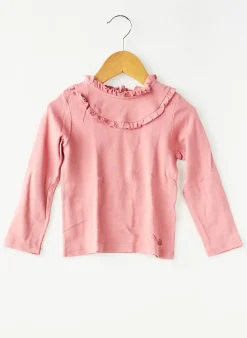 T-shirt Petit Bateau Rose Manches Longues