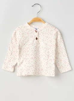 T-shirt Petit Bateau Rouge Manches Longues