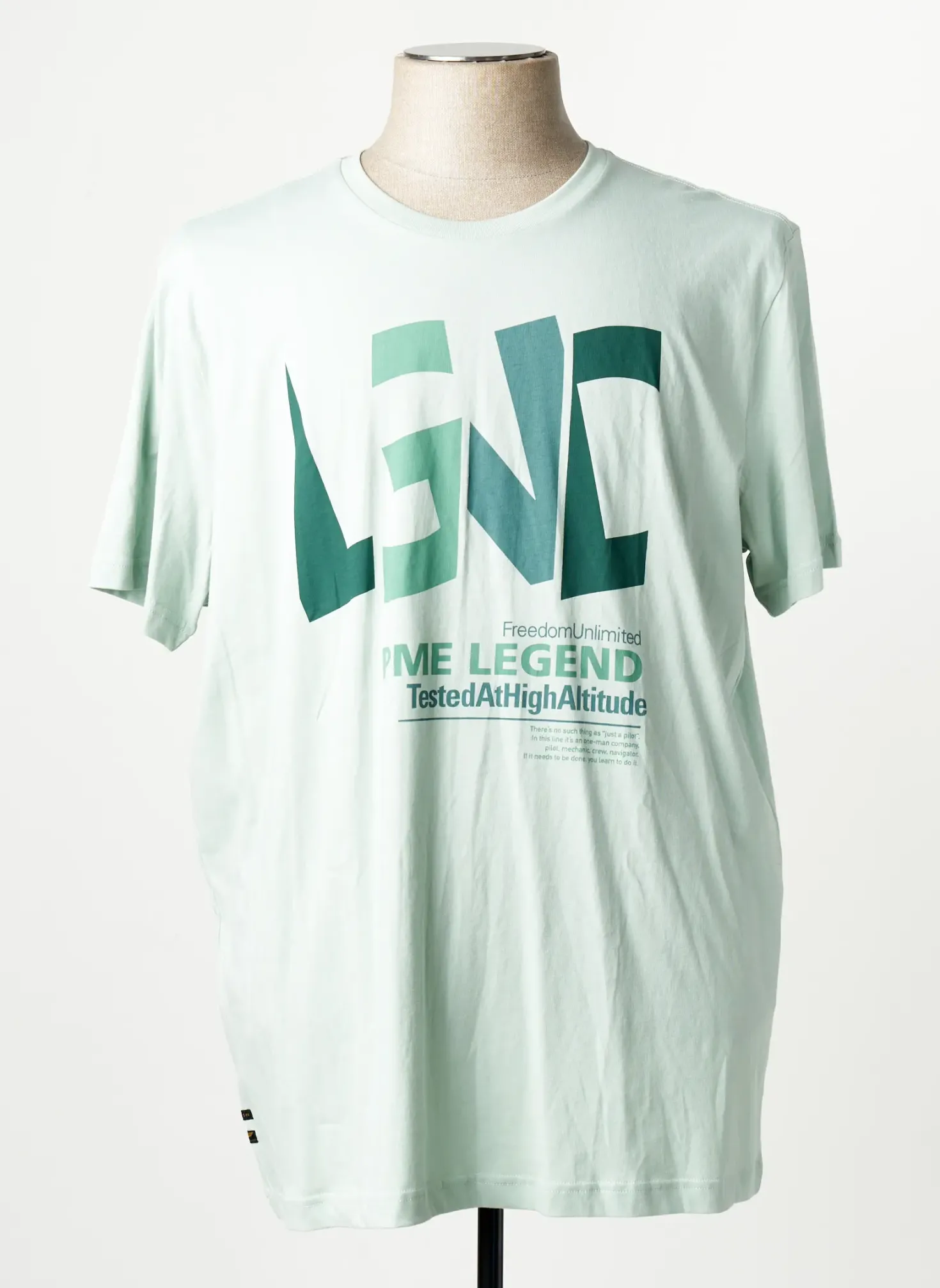 T-shirt Pme Legend Vert Manches Courtes