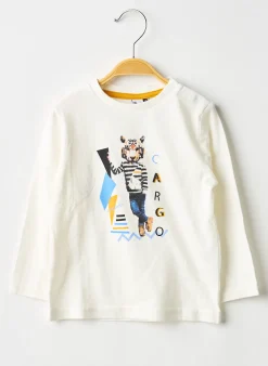 T-shirt 3 Pommes Blanc Manches Longues
