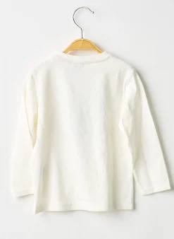 T-shirt 3 Pommes Blanc Manches Longues