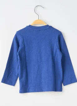 T-shirt 3 Pommes Bleu Manches Longues