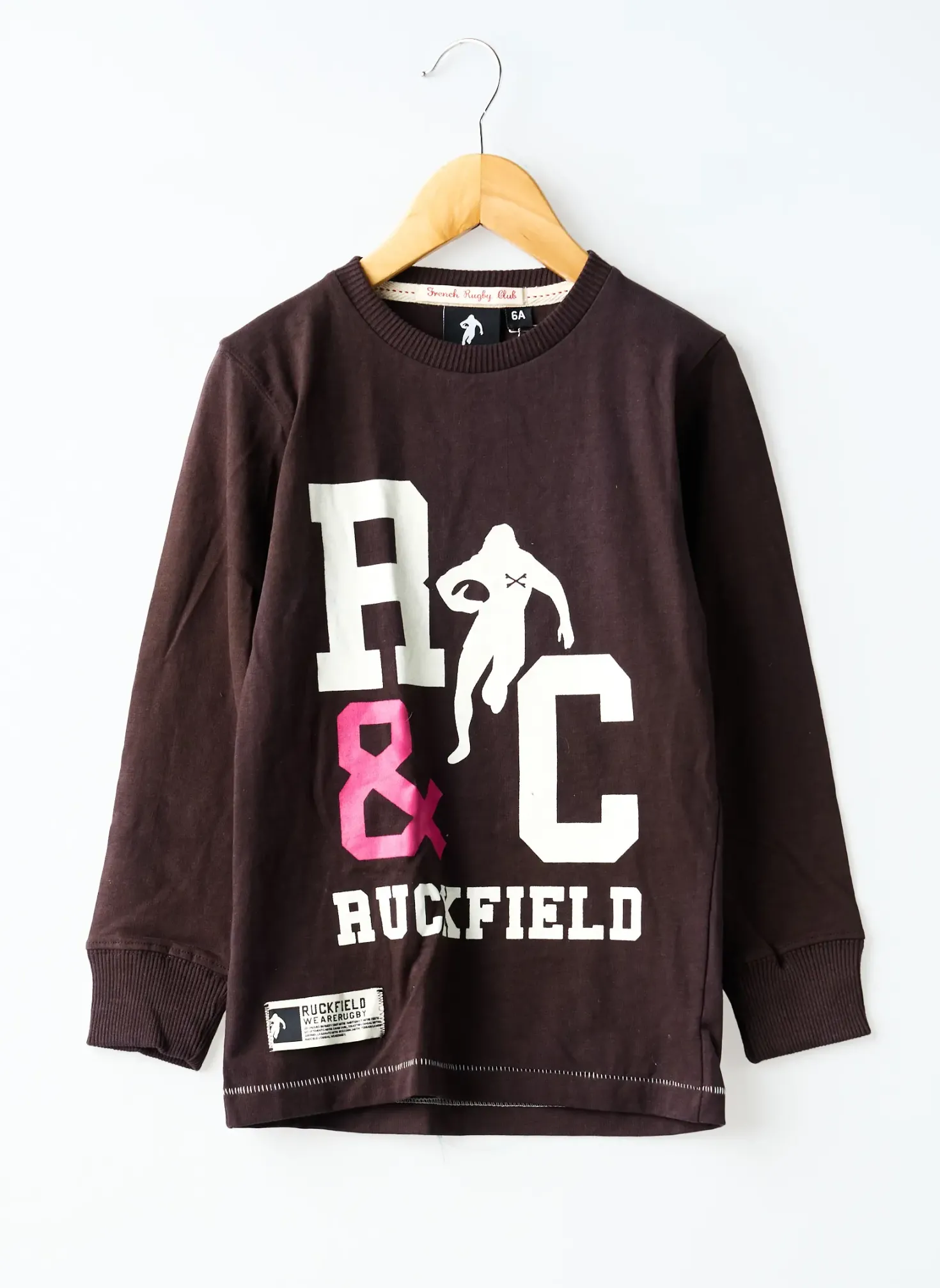 T-shirt Ruckfield Marron Manches Longues