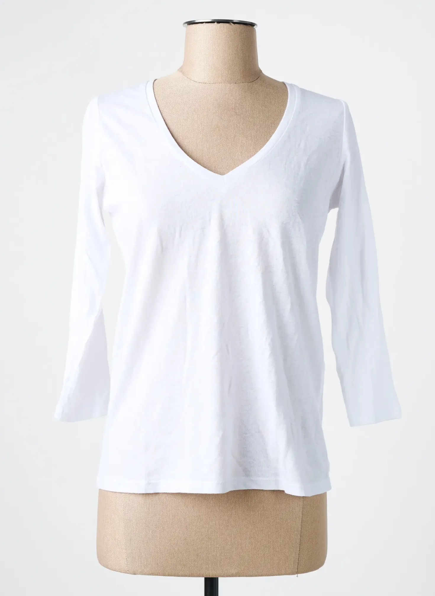 T-shirt School Rag Blanc Manches 3/4