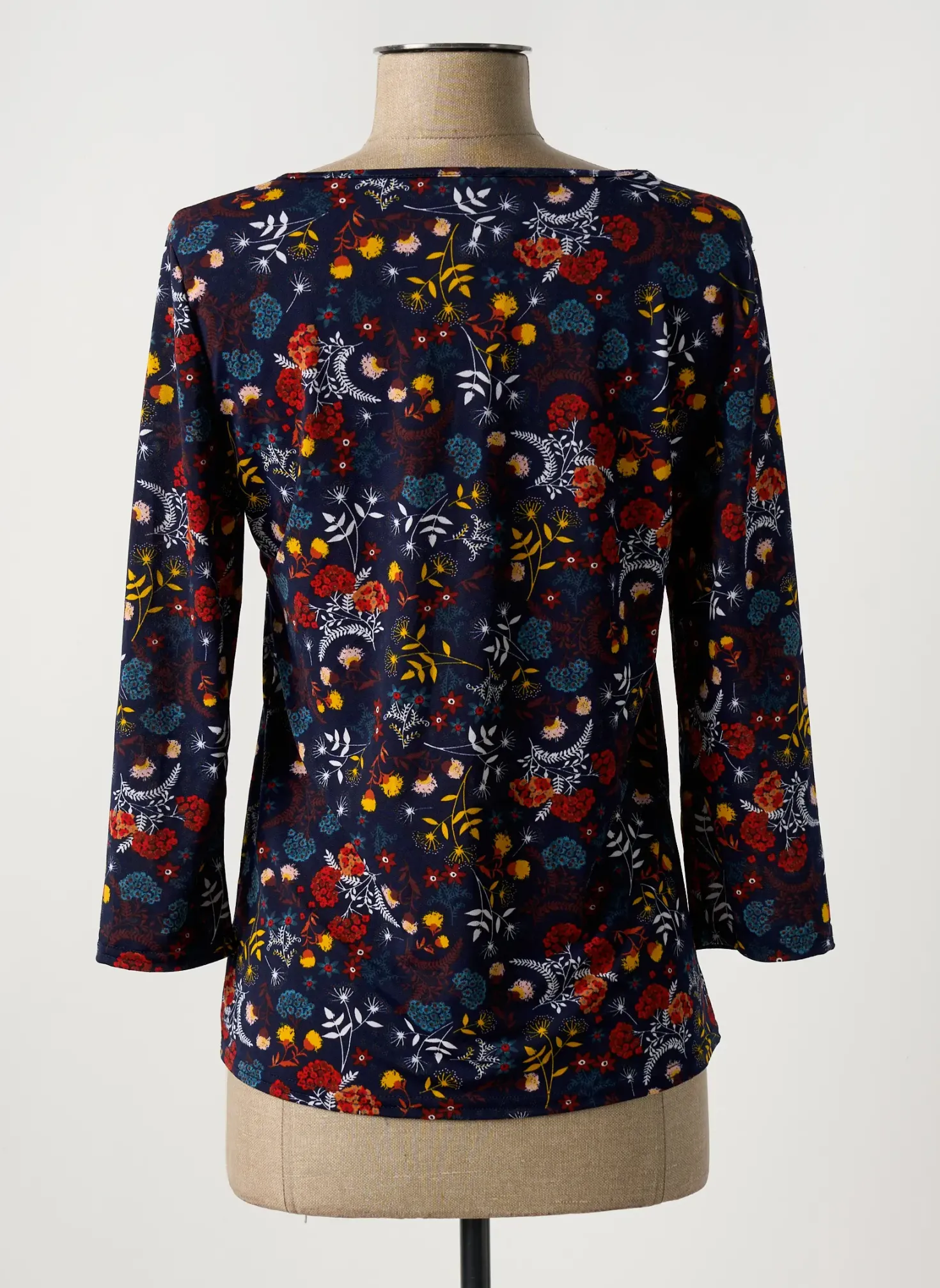 T-shirt Scottage Bleu Manches 3/4