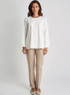 T-shirt Sheego Beige Manches Longues
