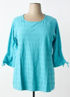 T-shirt Sheego Bleu Manches 3/4