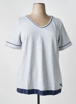 T-shirt Sheego Gris Manches Courtes