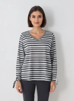 T-shirt Sheego Gris Manches Longues