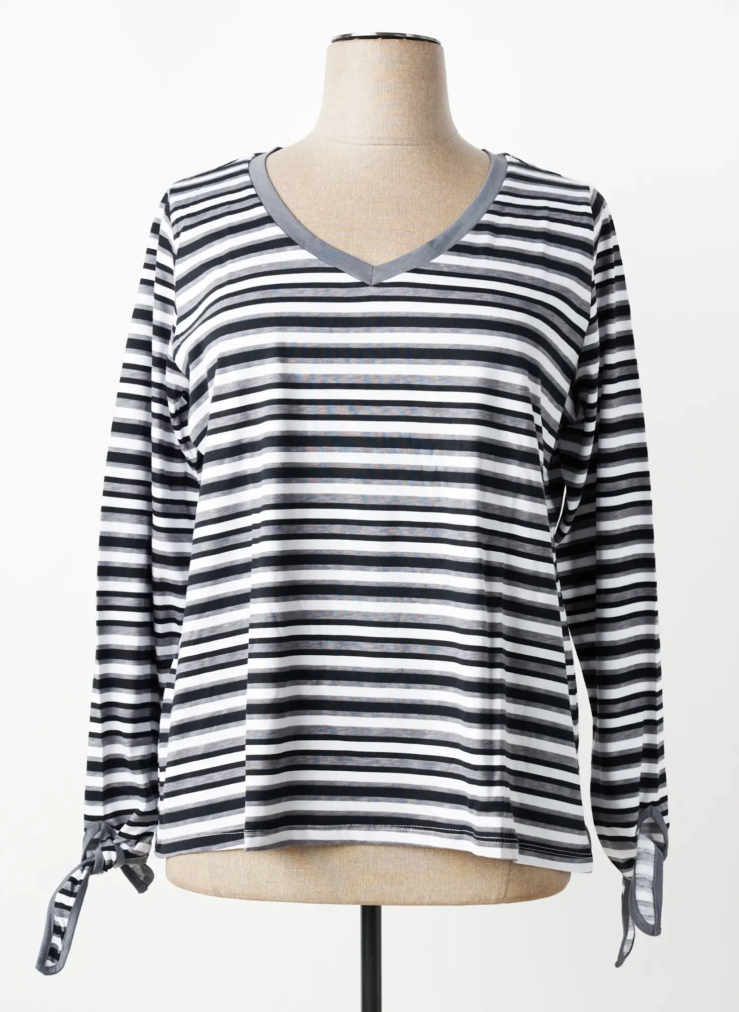 T-shirt Sheego Gris Manches Longues