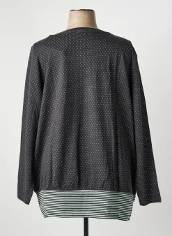 T-shirt Sheego Gris Manches Longues