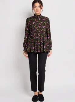 T-shirt Sheego Noir Manches Longues