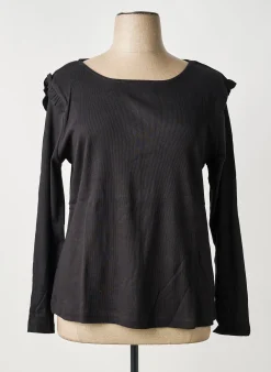 T-shirt Sheego Noir Manches Longues
