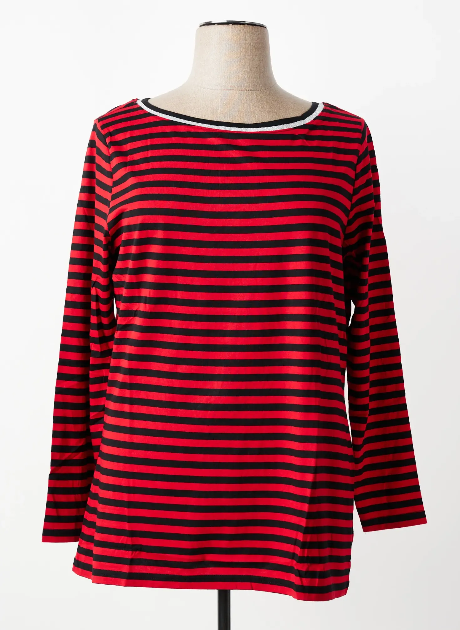 T-shirt Sheego Rouge Manches Longues