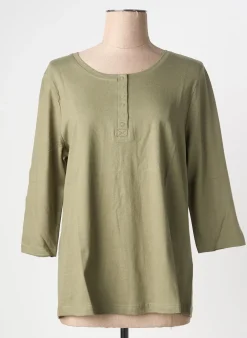 T-shirt Sheego Vert Manches 3/4