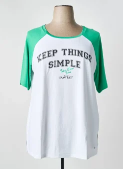 T-shirt Sheego Vert Manches Courtes