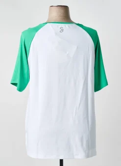 T-shirt Sheego Vert Manches Courtes