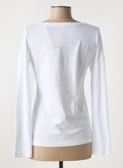 T-shirt Skidress Blanc Manches Longues