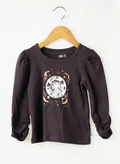 T-shirt Sucre D'orge Noir Manches Longues