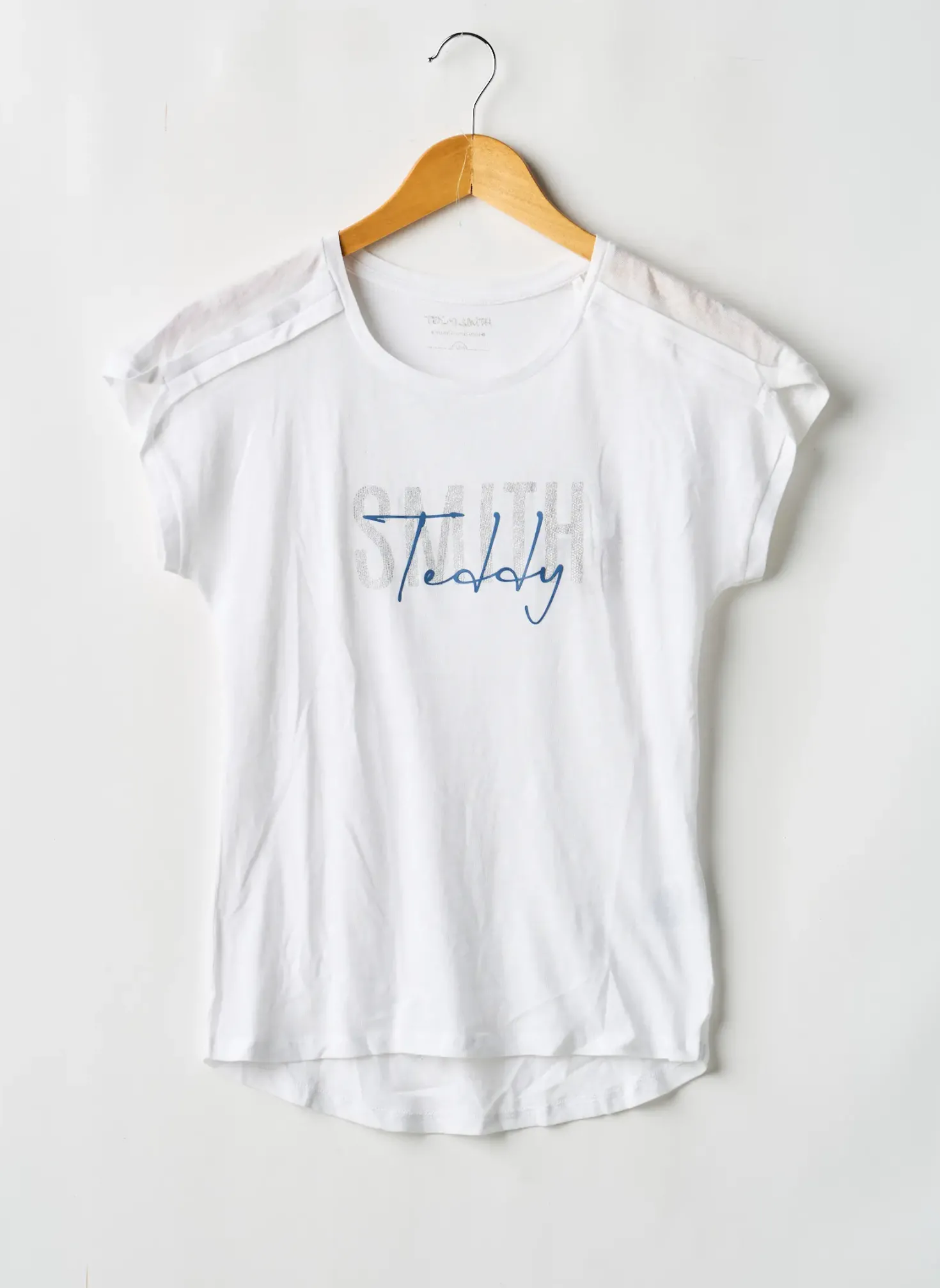 T-shirt Teddy Smith Blanc Manches Courtes