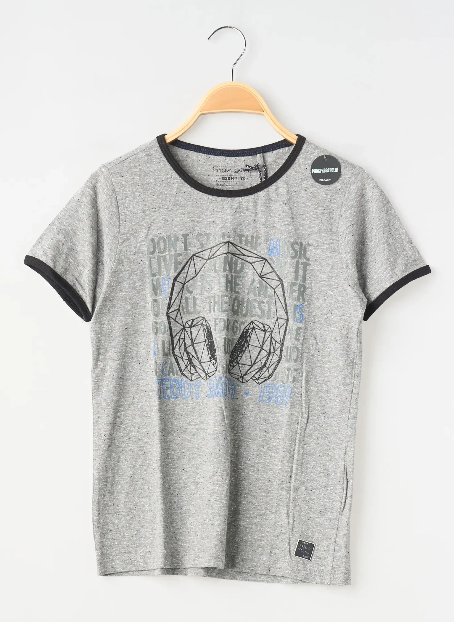 T-shirt Teddy Smith Gris Manches Courtes