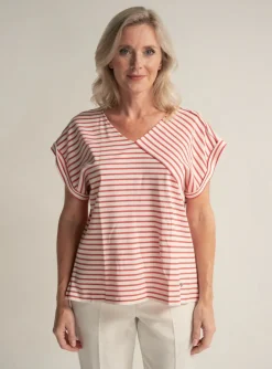 T-shirt Thalassa Rouge Manches Courtes