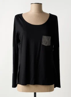T-shirt Thomas Rabe Noir Manches Longues