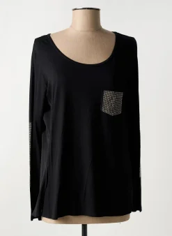 T-shirt Thomas Rabe Noir Manches Longues