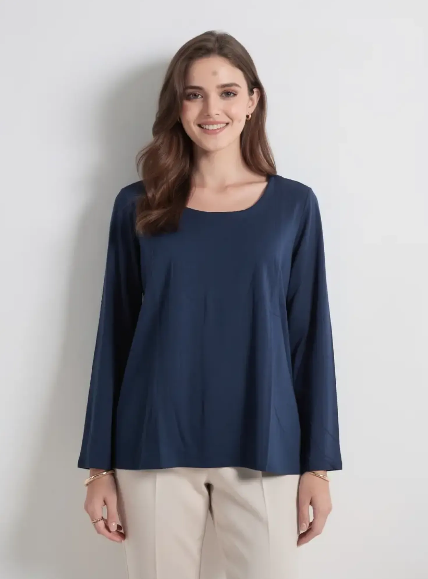 T-shirt Tom Tailor Bleu Manches Longues