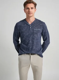 T-shirt Tom Tailor Bleu Manches Longues