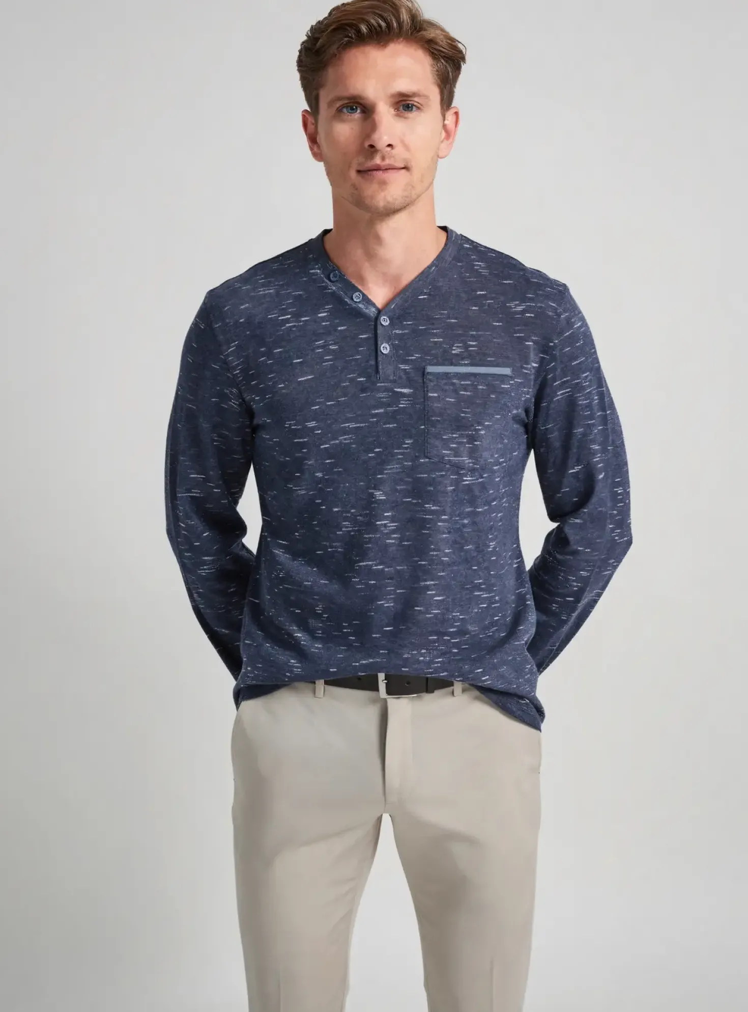 T-shirt Tom Tailor Bleu Manches Longues