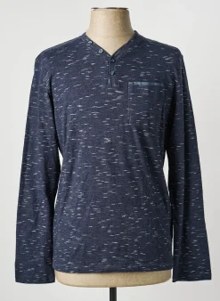 T-shirt Tom Tailor Bleu Manches Longues