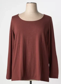 T-shirt Tom Tailor Marron Manches Longues